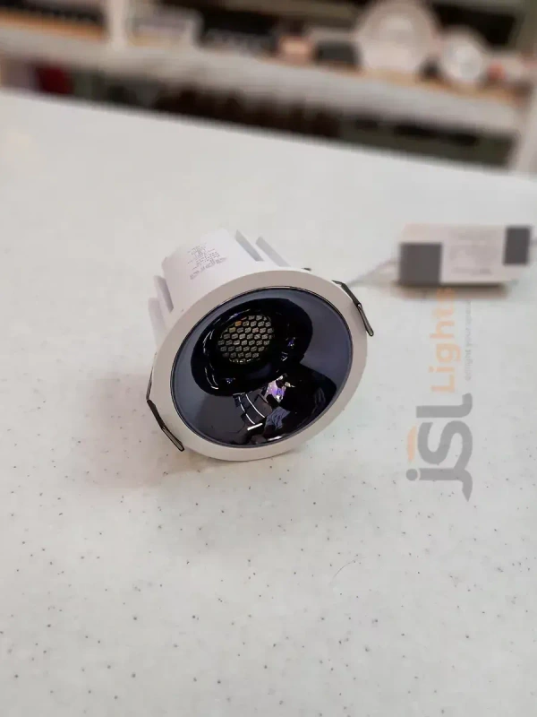 APRA AP2057 12W Black Deep Recessed COB Downlight PB Reflector - 12W, 4000K, White