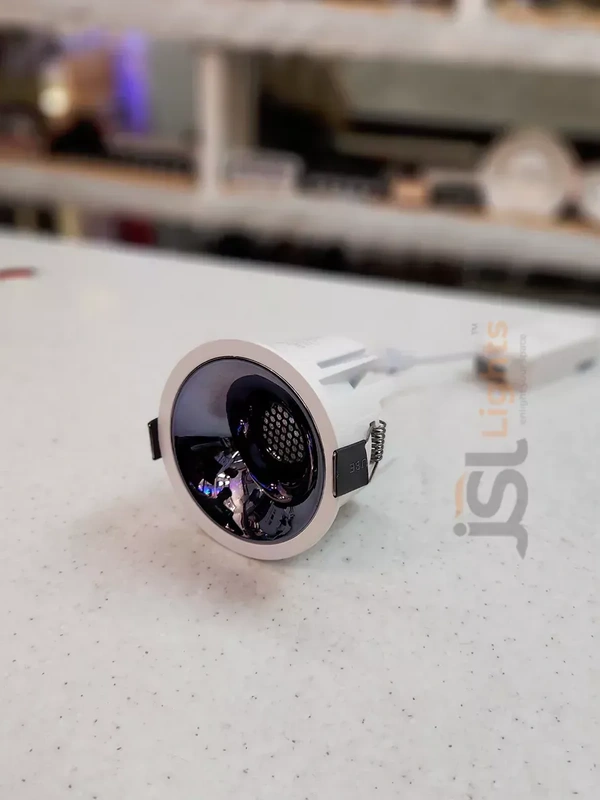 APRA AP2057 12W Black Deep Recessed COB Downlight PB Reflector - 12W, 4000K, White