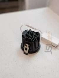 APRA AP2058 12W Black Deep Recessed COB Downlight PB Reflector - 12W, 3000K, Black