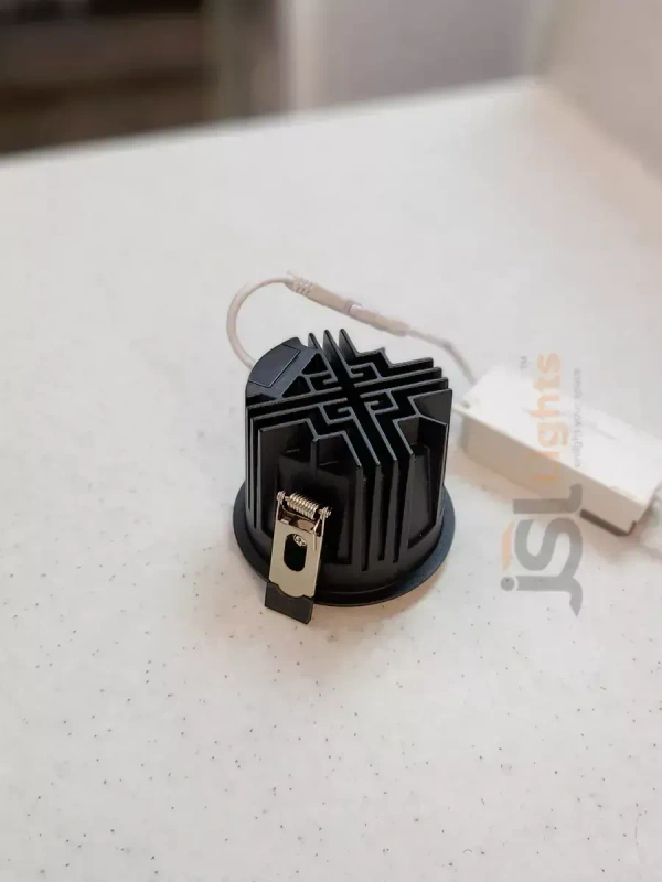 APRA AP2058 12W Black Deep Recessed COB Downlight PB Reflector - 12W, 3000K, Black