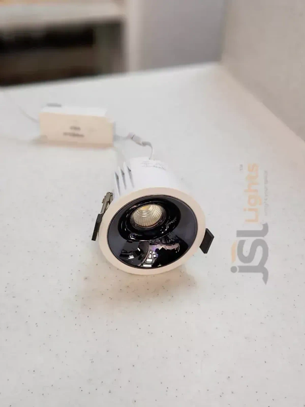 APRA AP2058 12W White Deep Recessed COB Downlight PB Reflector - 12W, 3000K, White