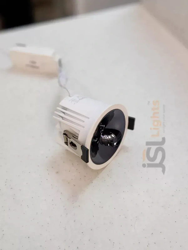 APRA AP2058 12W White Deep Recessed COB Downlight PB Reflector - 12W, 3000K, White