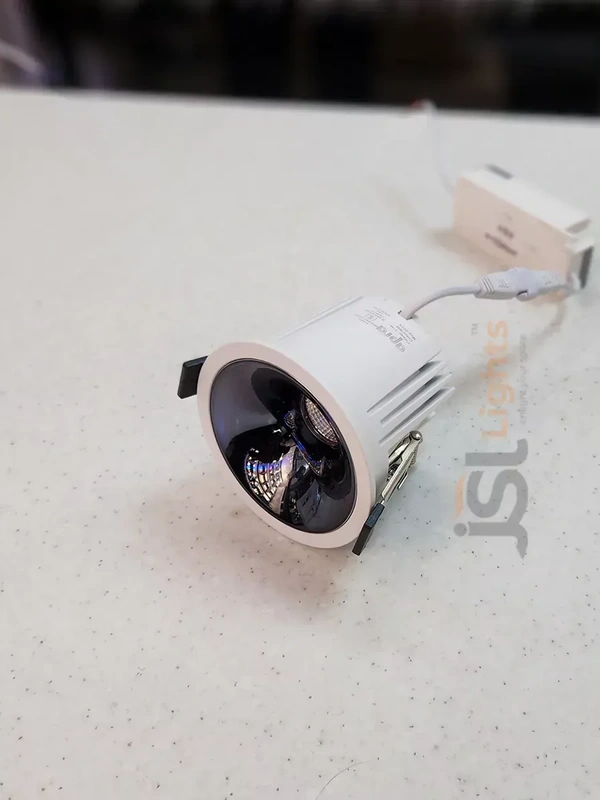 APRA AP2058 12W White Deep Recessed COB Downlight PB Reflector - 12W, 3000K, White