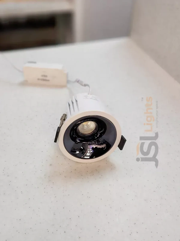 APRA AP2058 12W White Deep Recessed COB Downlight PB Reflector - 12W, 3000K, White