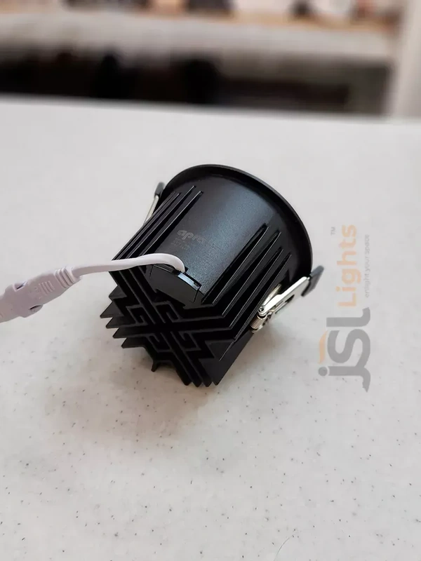 APRA AP2058 18W Black Deep Recessed COB Downlight PB Reflector - 18W, 3000K, Black