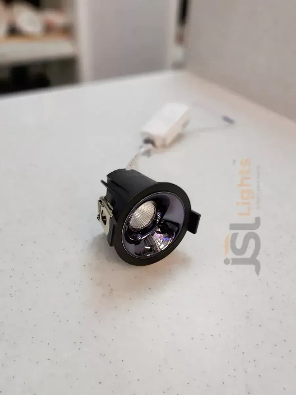 APRA AP2058 7W Black Deep Recessed COB Downlight PB Reflector - 7W, 4000K, Black