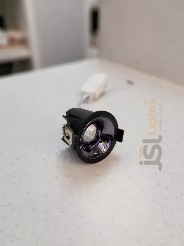 APRA AP2058 7W Black Deep Recessed COB Downlight PB Reflector - 7W, 4000K, Black