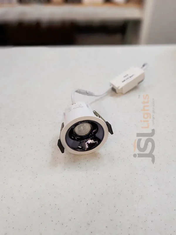 APRA AP2058 7W White Deep Recessed COB Downlight PB Reflector - 7W, 3000K, White