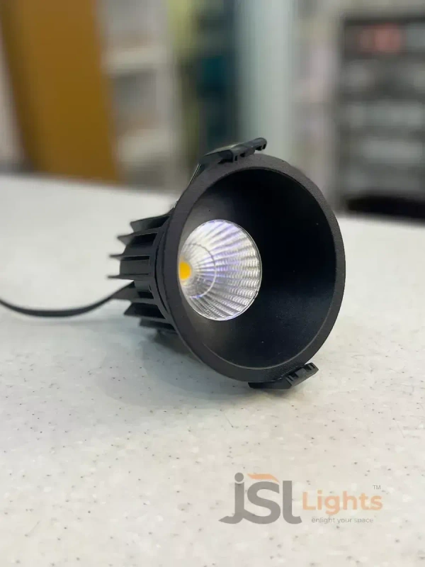 APRA AP20621 28W Black Body Recessed COB Downlight - 28W, 4000K, Black