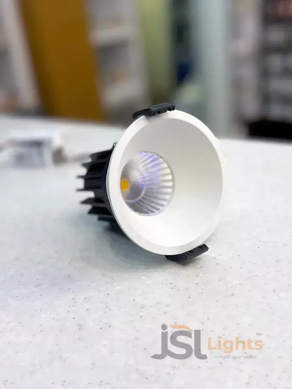 APRA AP20621 28W Black Body Recessed COB Downlight - 28W, 6000K, White