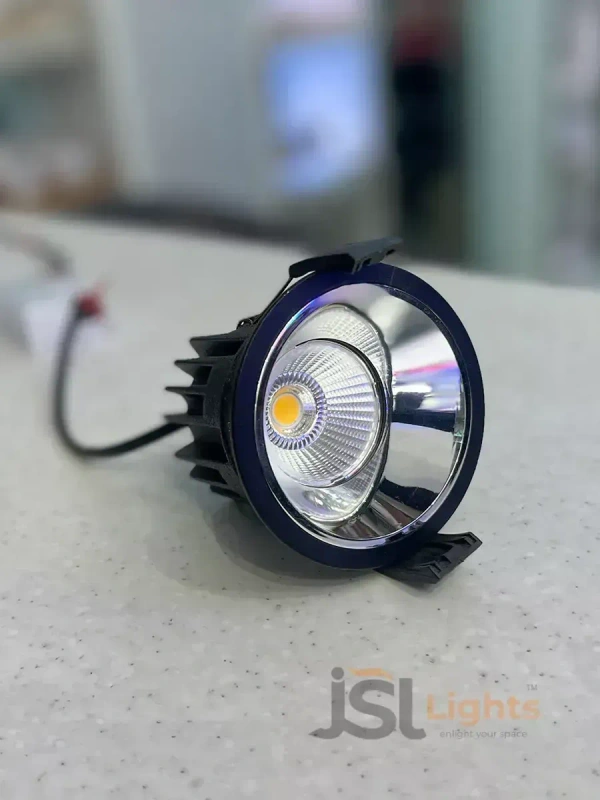 APRA AP 20623 12W Black Deep Recessed COB Downlight SS Reflector - 12W, 4000K, Black