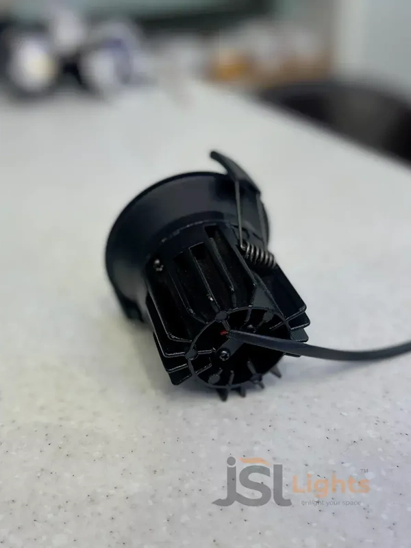 APRA AP 20623 12W Black Deep Recessed COB Downlight SS Reflector - 12W, 4000K, Black