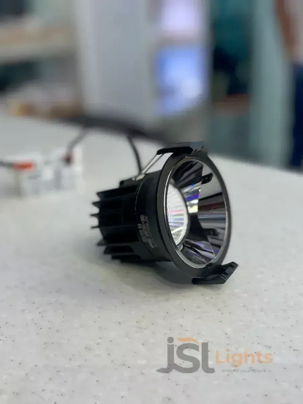 APRA AP 20626 7W Black Deep Recessed COB Downlight PB Reflector - 7W, 4000K, Black