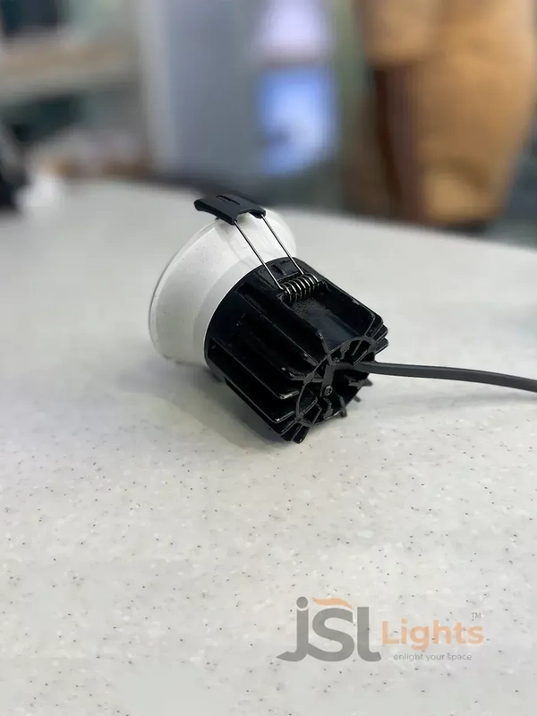 APRA AP 20626 7W Black Deep Recessed COB Downlight PB Reflector - 7W, 3000K, White