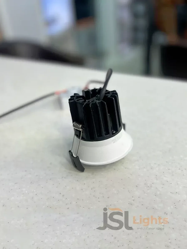 APRA AP 20626 7W Black Deep Recessed COB Downlight PB Reflector - 7W, 3000K, White