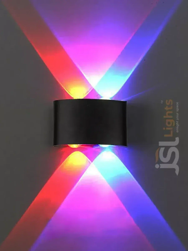 LX 278 2W RGB Auto Black Body Up Down Wall Light - 2W, RGB