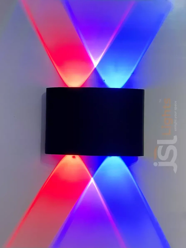 LX 278 4W RGB Auto Black Body Up Down Wall Light - 4W, RGB