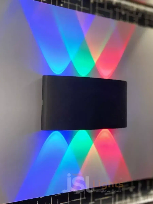 LX 278 6W RGB Auto Black Body Up Down Wall Light - 6W, RGB