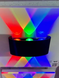 LX 278 6W RGB Auto Black Body Up Down Wall Light - 6W, RGB
