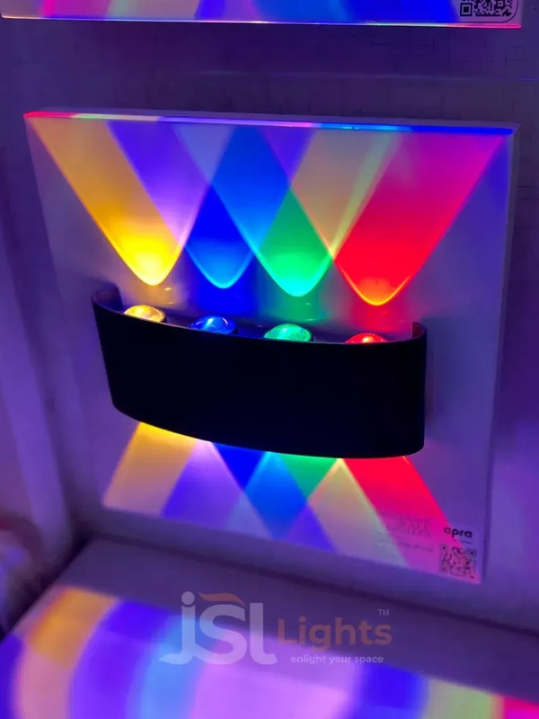 LX 278 8W RGB Auto Black Body Up Down Wall Light - 8W, RGB