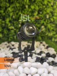 LX 808 10W LED Lens Spike Garden Light - 10W, WW