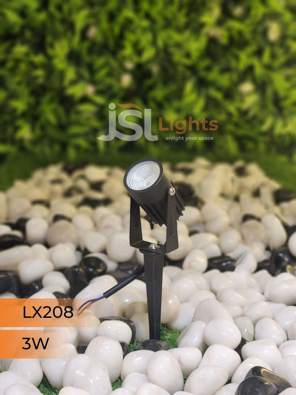 LX 208 3W LED Spike Garden Spot Light - 3W, GR
