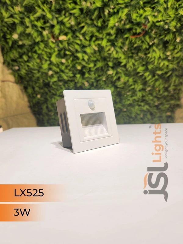LX Smart 3W Motion Sensor LED Foot Light LX525 – IP65 Black Aluminium Automatic Night Light by JSL Lights - White, 1Pcs