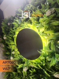 7080 12W Black Round Moon Outdoor Wall Washer - RD