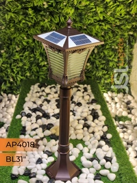APRA APT4018 5W 31 Inches Solar 3CCT Outdoor Bollard Light - Bollard Light