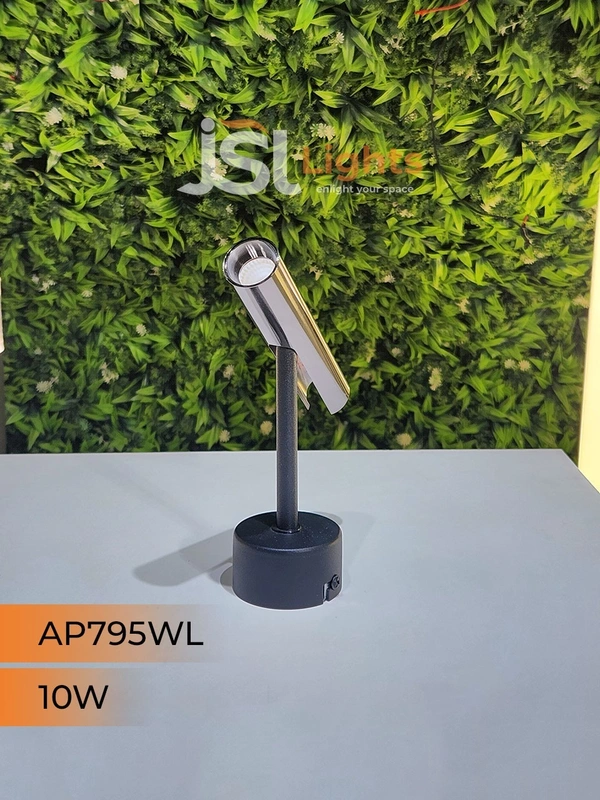 APRA AP795 10W Black PB Surface Wall Cob Focus Light - 10W, 3000K, Black PB