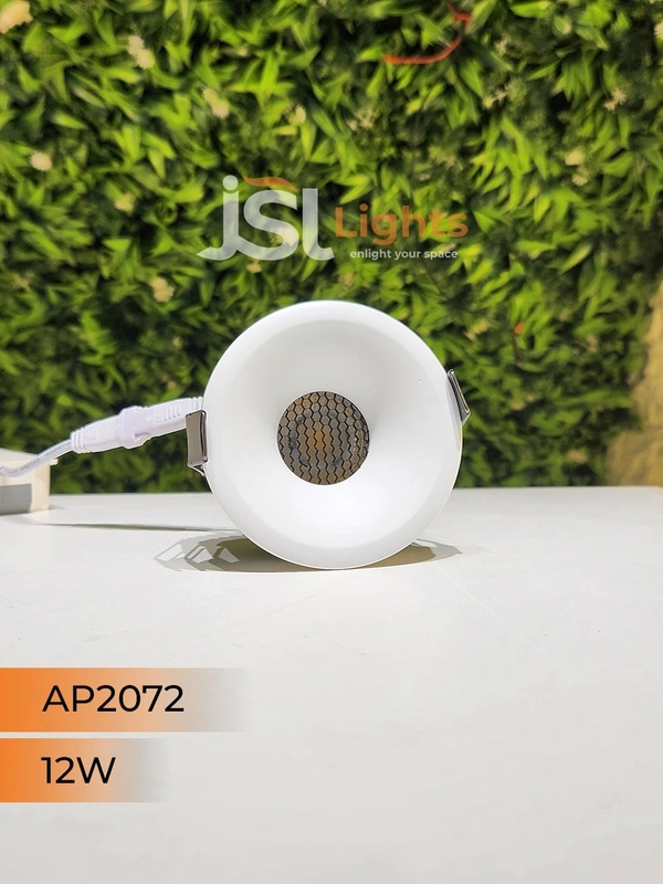 APRA AP 2072 12W White Deep Recessed COB Downlight - 12W, 4000K, White