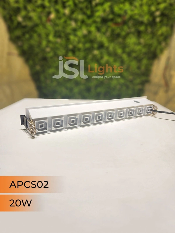 APRA AP CS02 20W  White Linea Recessed COB Spotlight - 20W, 3000K, White