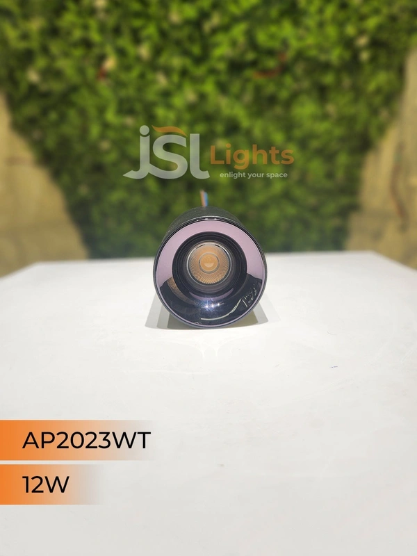 APRA AP 2023WT 12W Black PB Round Surface Cylindrical Light - 12W, 3000K, Black PB