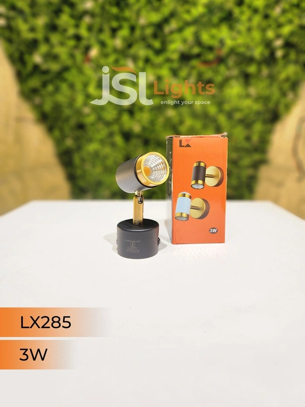 LX 285 3W Black GD Surface Wall Cob Focus Light - 3W