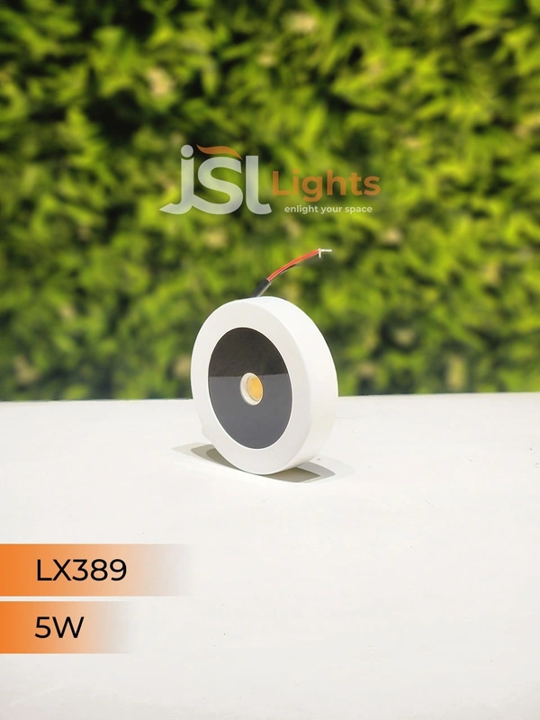 LX 389 5W White Striker Round Surface Light - 5W, 3000K