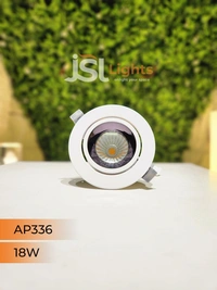 APRA AP 336 Round Deep Recessed COB Downlight - 18W, 6000K