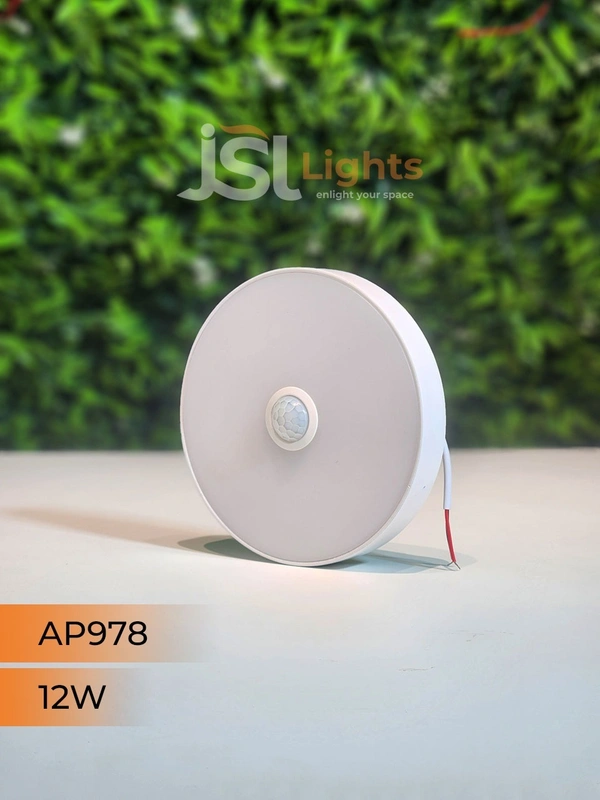 APRA 978 12W Sensor Round Surface Diffuser Panel Light - 12W, 4000K