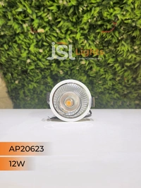 APRA AP 20623 12W White Deep Recessed COB Downlight SS Reflector - 12W, 3000K, White