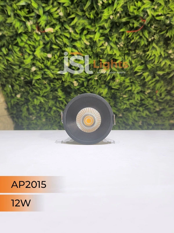 APRA AP 2015 12W Black Deep Recessed COB Downlight - 12W, 4000K, Black
