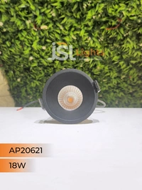 APRA AP20621 18W Black Body Recessed COB Downlight - 18W, 4000K, Black
