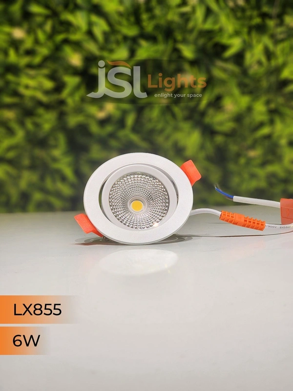 LX 855 6W Round Deep Recessed COB Downlight - 6W, 3000K