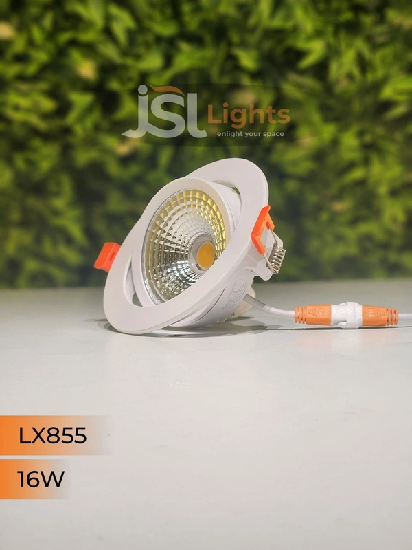 LX 855 16W Round Deep Recessed COB Downlight - 16W, 6000K