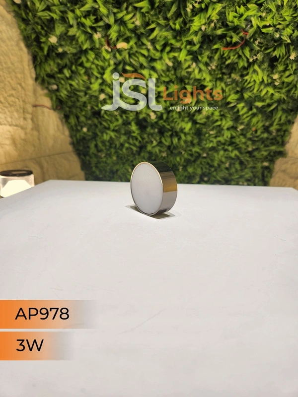 APRA  AP978 3W Round Surface Diffuser Panel Light - 3W, 4000K, AB