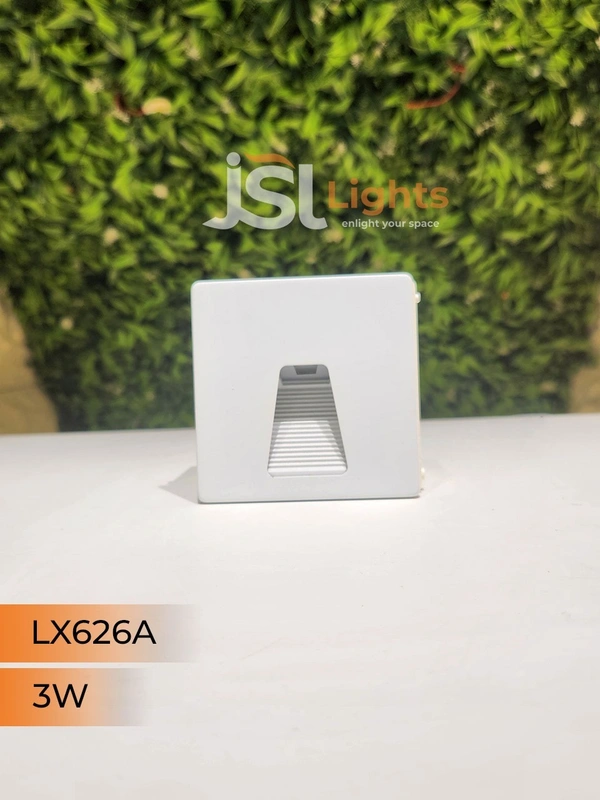 LX 626A 3W Square White  Foot Led Light - 3W, 3000K, White
