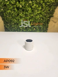 LX 092 3W Round Surface Cylinder Light - 3W, 3000K, White