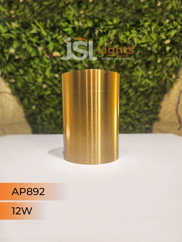 APRA AP892 12W Round GD Surface Cylinder Light - 12W, 3000K, GD