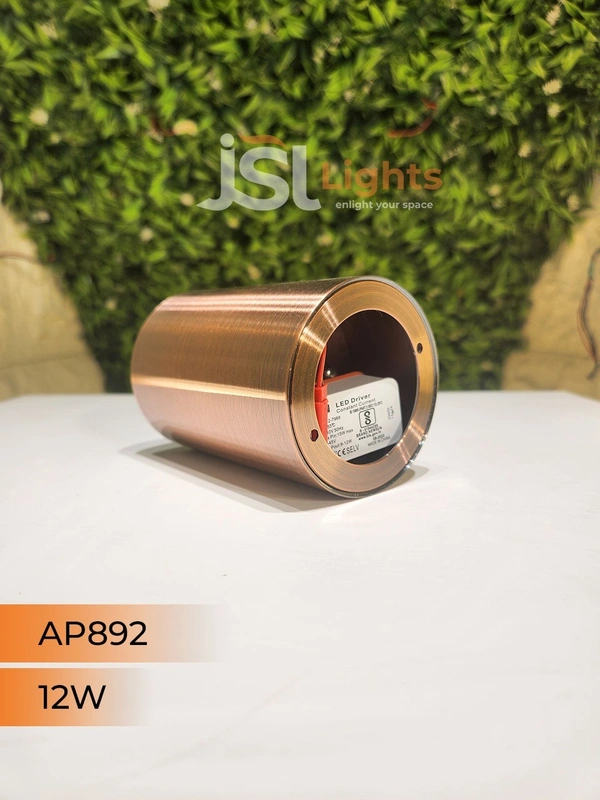 APRA AP892 12W Round CP Surface Cylinder Light - 12W, 3000K, CP