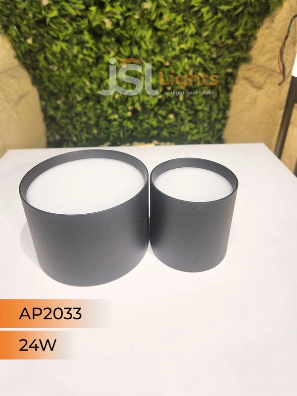 APRA AP2033 24W Round Surface Diffuser Panel Light - 24W, 4000K, Black