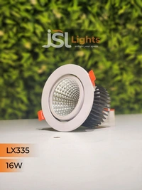  LX LX335 16W COB LED Downlight – High Brightness Focus Light for Homes, Showrooms & Offices | Energy Efficient Ceiling Light By JSL Lights - 16W, 3000K
