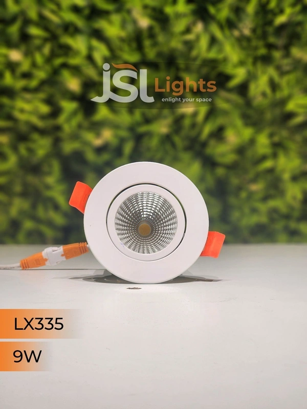  LX LX 335 6W & 9W COB LED Downlight – Perfect for Bedroom, Small Showroom, Interior & Parking Lighting | Energy Efficient Focus Light - 9W, 3000K